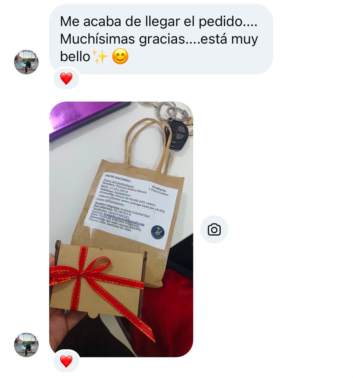 Mensaje recibido por Grabado Celestial